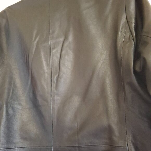 Black Lambskin Leather Jacket - Picture 3 of 6